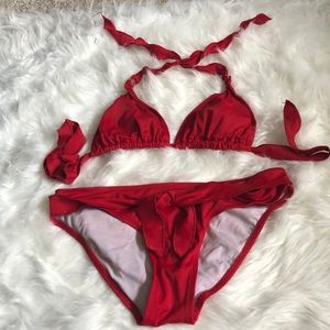 BIKINI size L (11/13) by No Boundaries - red